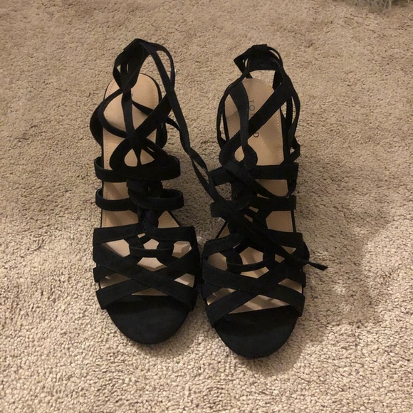 torrid Shoes - Black Strappy Lace-up Heel Sandal